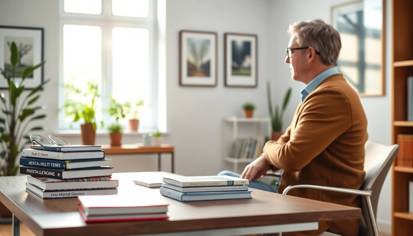 German psychiatrist India providing professional consultation in a calming office setting.