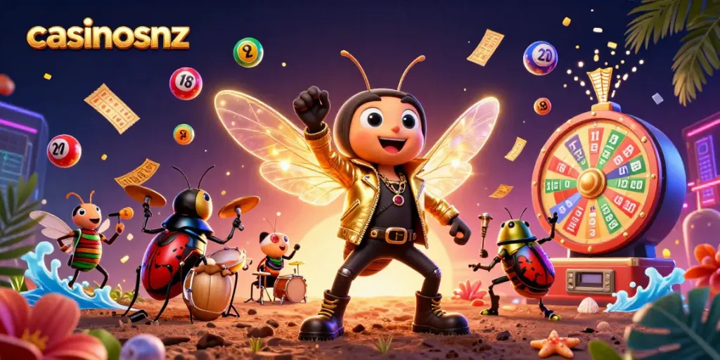 Experience casinosnz with dynamic lottery elements and vibrant characters in an engaging 3D scene.