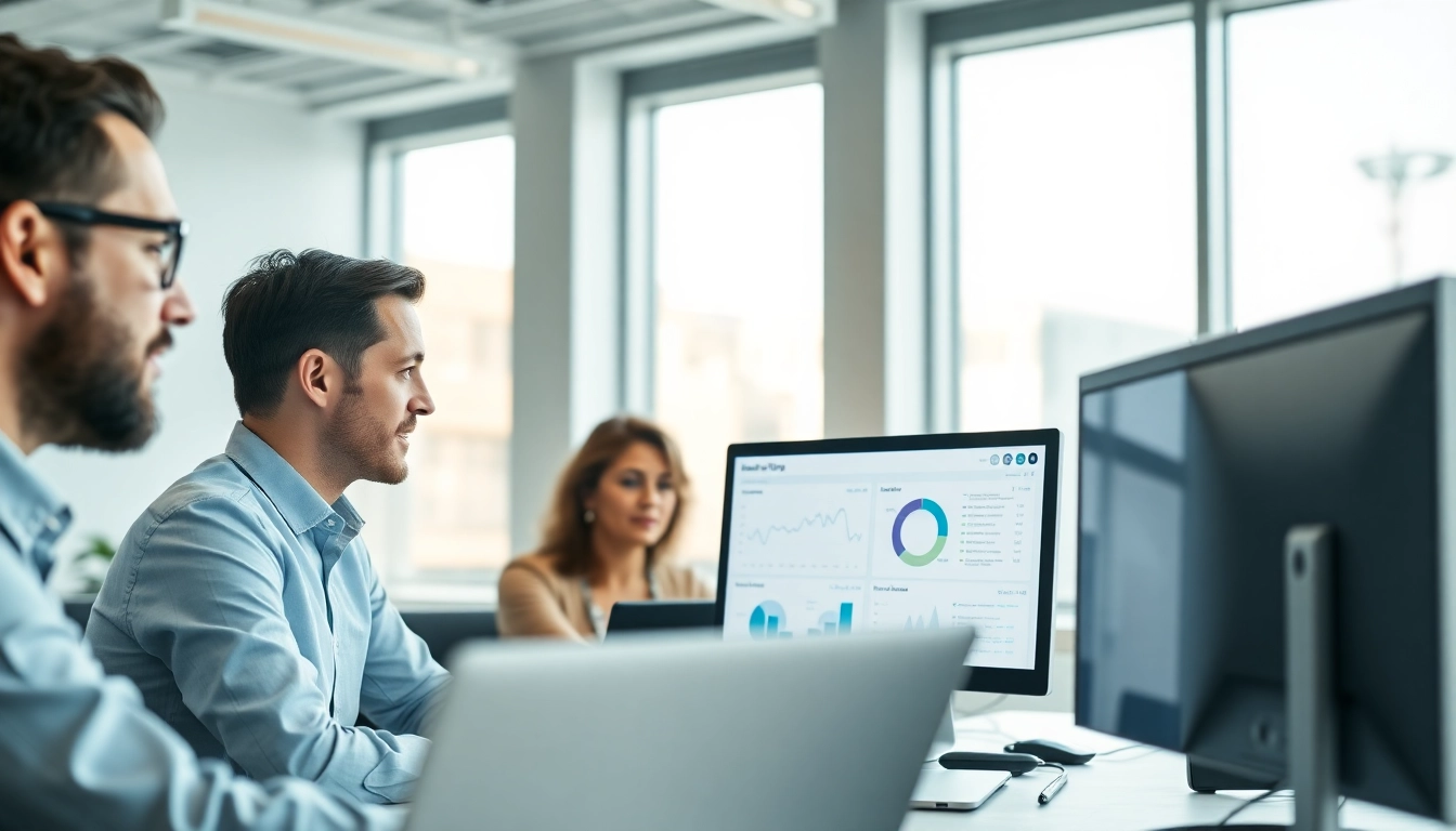 Enhance your understanding of enterprise search platforms through a collaborative office scene.