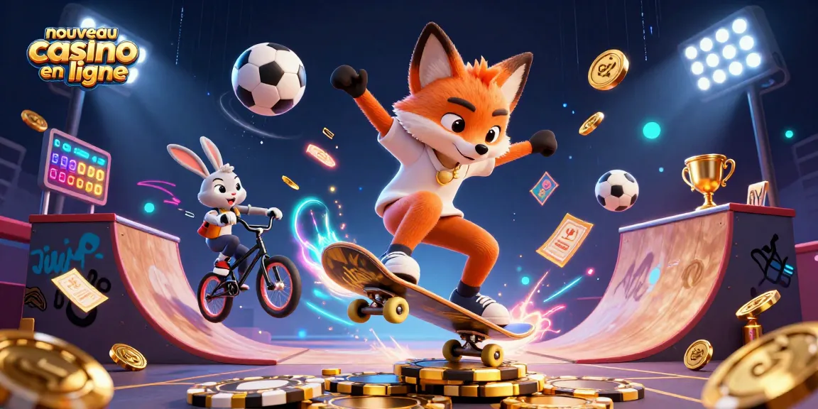 Profitez de l'expérience excitante d'un nouveau casino en ligne avec un renard et un lapin dans un monde dynamique de jeux.