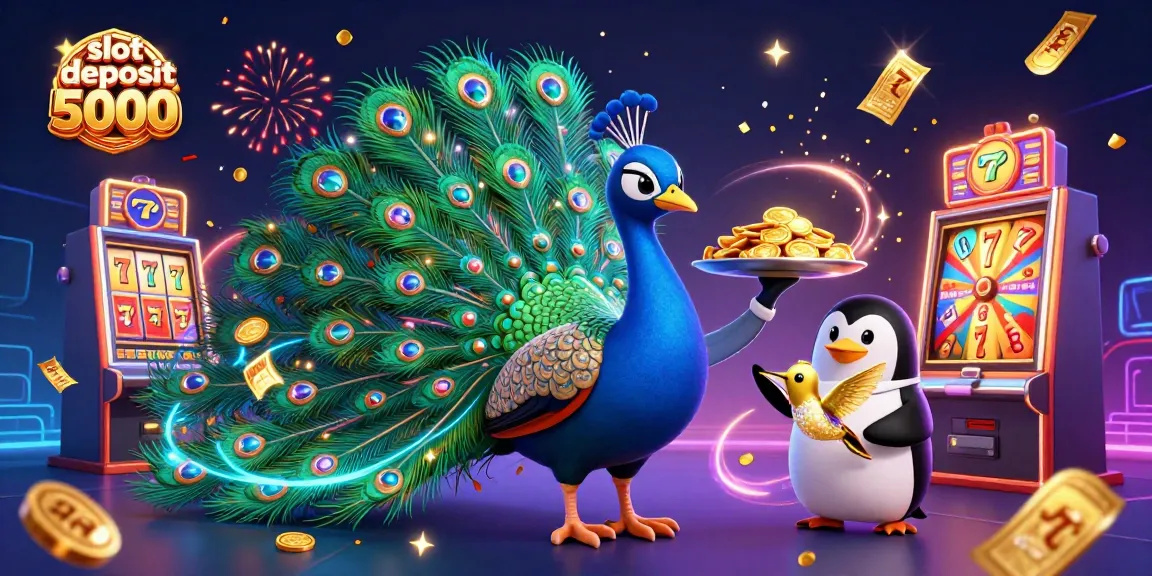 Experience the thrill of slot deposit 5000 with vibrant colors and dynamic casino elements.