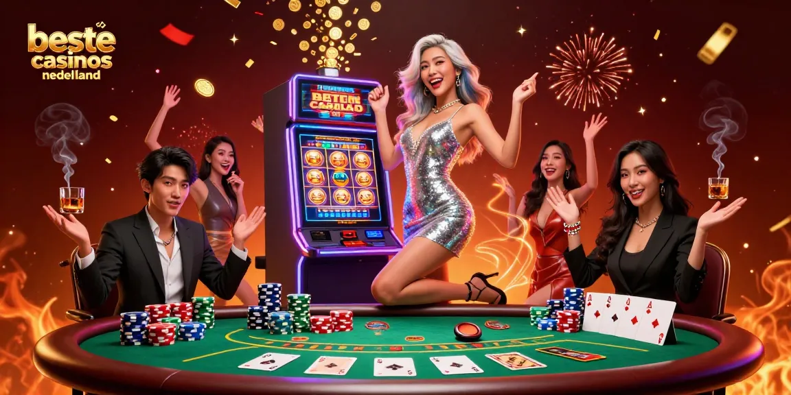 Spin jackpots and celebrate wins at beste online casinos nederland, featuring vibrant casino elements.