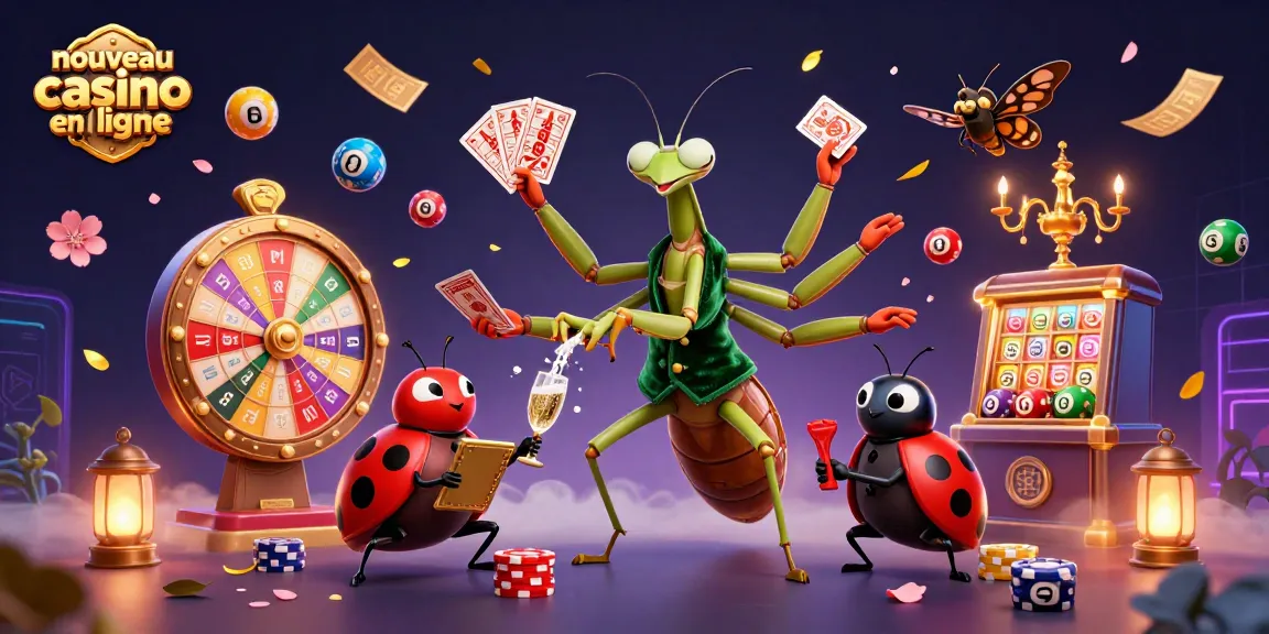 Découvrez un nouveau casino en ligne animé par une mante géante et une coccinelle, avec des éléments de loterie envoûtants.