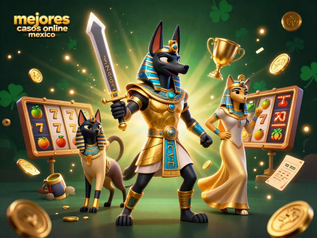 Gana en los mejores casinos online México explorando bonos y jackpots en esta ilustración cautivadora