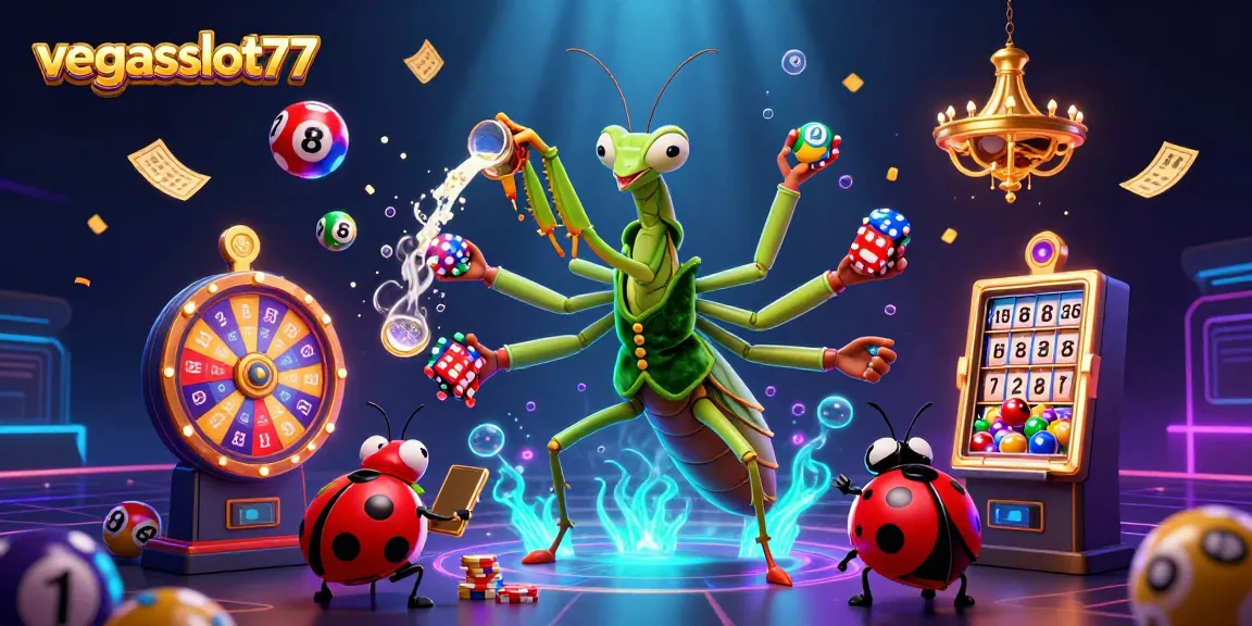 Experience the excitement of vegasslot77 with a dynamic casino scene full of slots and vibrant elements.