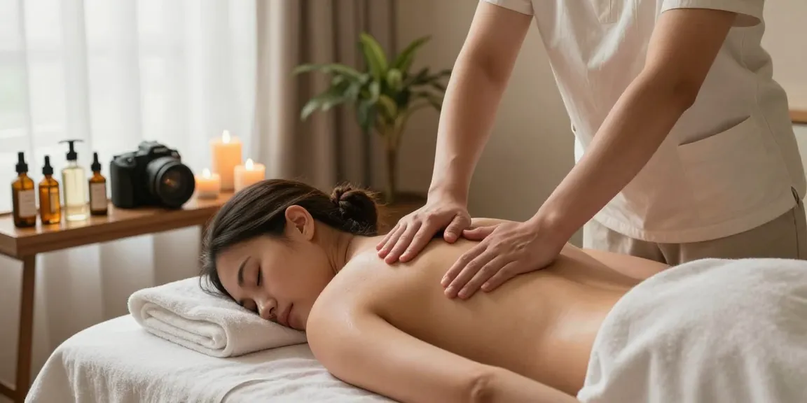 Explore Swedish massage services at https://www.makangs.com/region/국내/서울-/마사지-스웨디시 with a tranquil spa scene featuring a professional therapist and soothing ambiance.