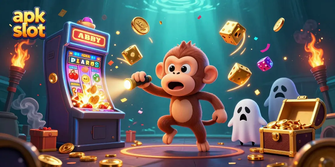 Experience fun with apk slot games in a vibrant 3D casino illustration showcasing dynamic gameplay.