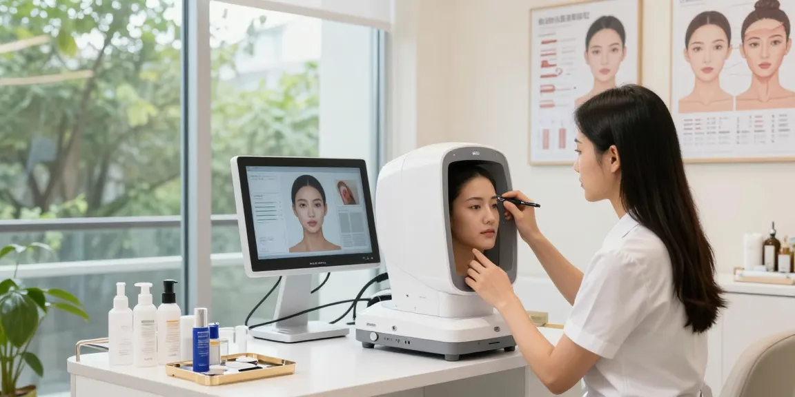 ClinicEvo better than QOVES consultation highlighting facial analysis for personalized skincare.