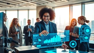 Engage with https://mohamedmmblog.tech showcasing a vibrant technology collaboration scene.