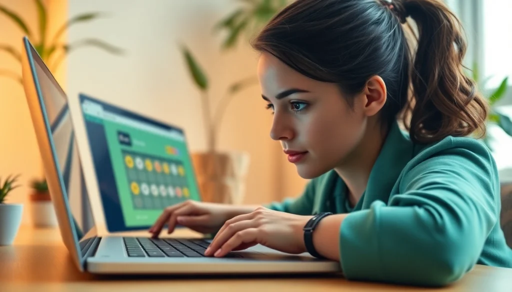 Mengakses bandar togel resmi dengan antarmuka menarik dan modern pada laptop di ruang kerja yang nyaman.