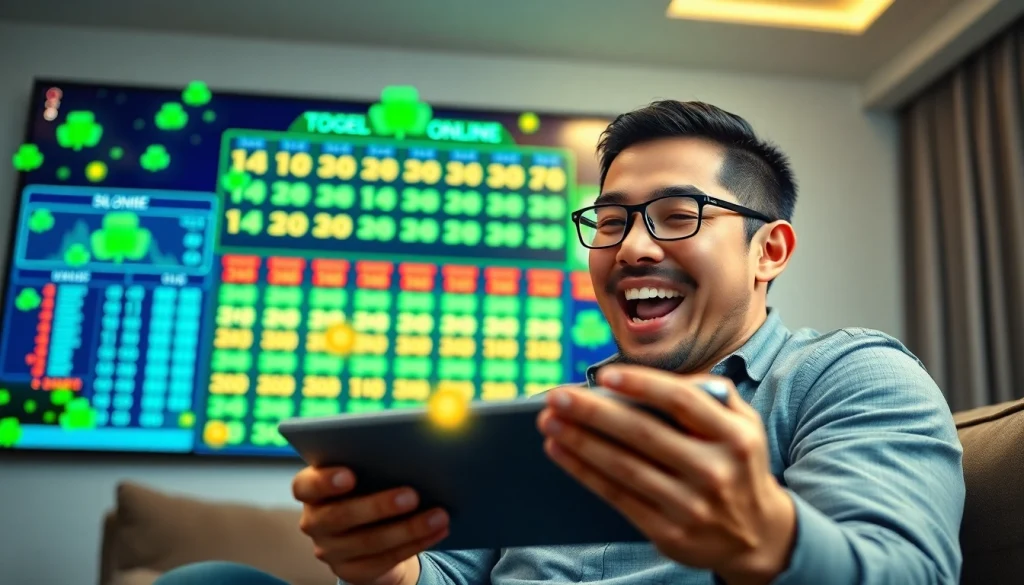 Permainan togel online yang menarik dengan pengguna antusias menebak angka.