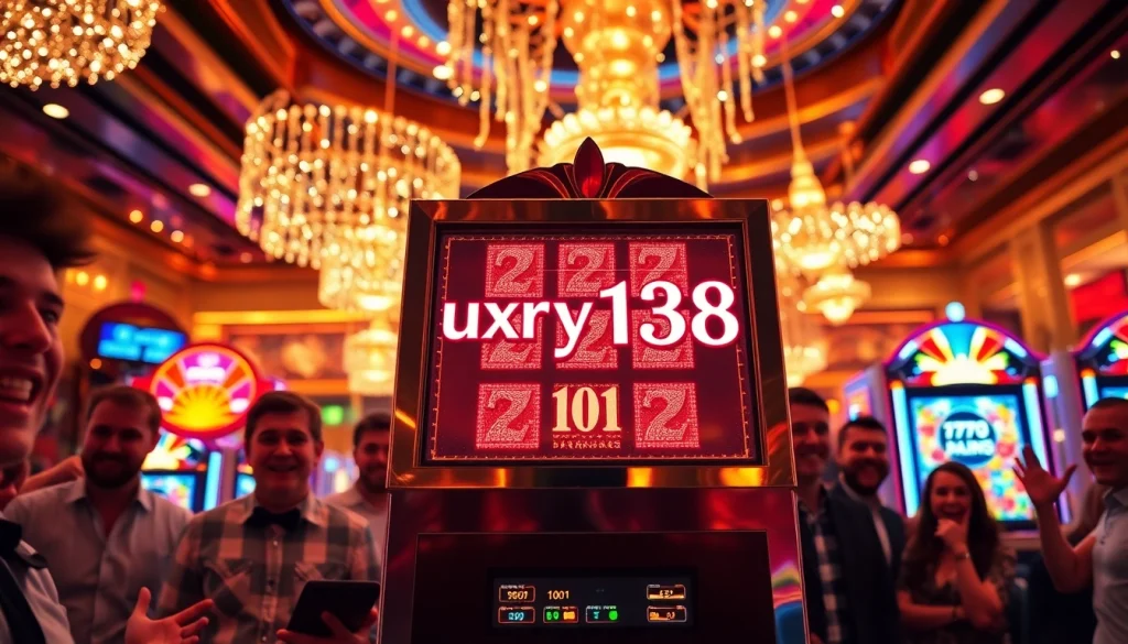 Menangkan pengalaman bermain luxury138 slot dengan mesin slot mewah yang menyala dan pemain bersemangat.