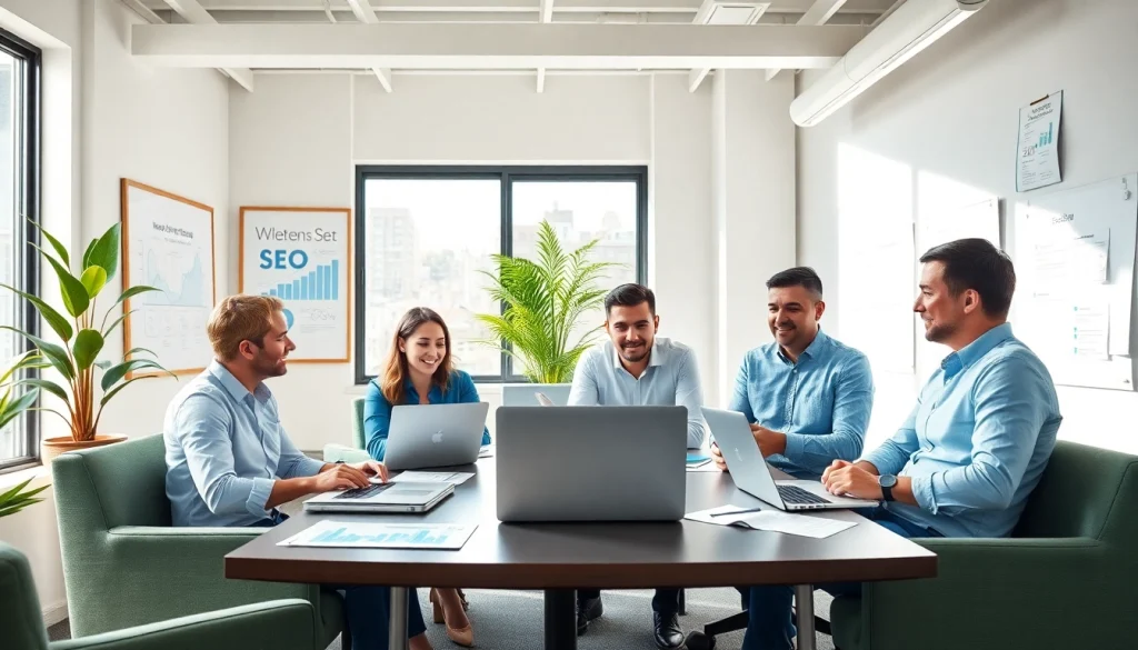 Enhance your SEO Malaysia strategy with a professional team brainstorming.