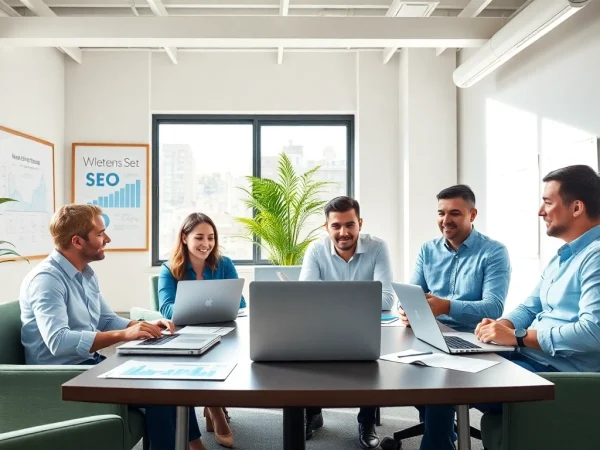 Enhance your SEO Malaysia strategy with a professional team brainstorming.