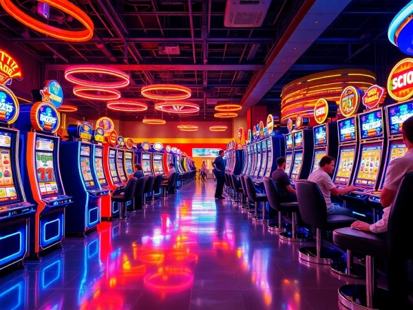 Permainan seru bro138 slot yang memikat dengan mesin colorful di kasino.