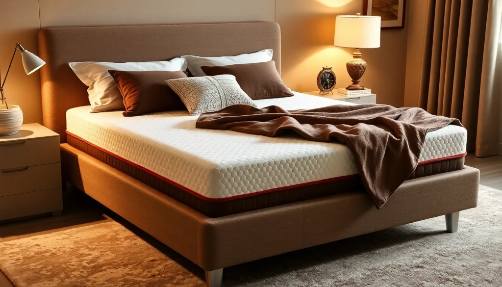 Materassi in memory foam posizionati su un elegante letto, offrendo comfort e stile.