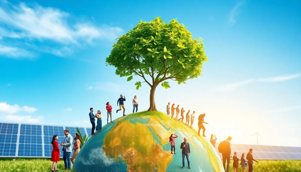 Showcase community engagement in sustainability at https://www.unsustainablemagazine.com featuring diverse individuals taking eco-friendly actions.