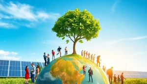 Showcase community engagement in sustainability at https://www.unsustainablemagazine.com featuring diverse individuals taking eco-friendly actions.