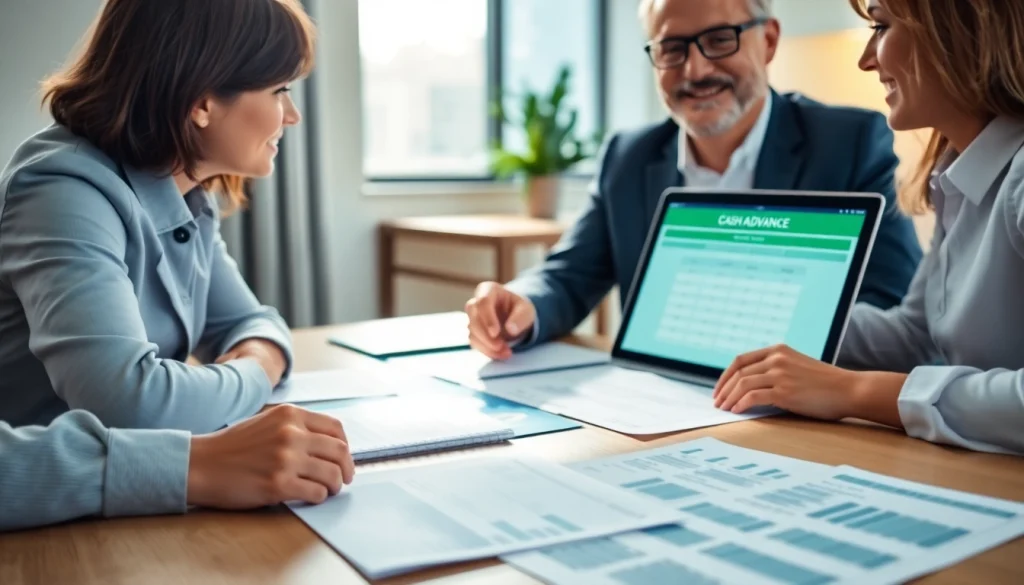 카드 현금화에 대한 상담하는 전문가의 사무실 장면입니다.