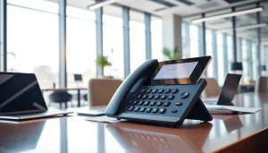 Explore an advanced uk phone system in a modern office setting with sleek technology.