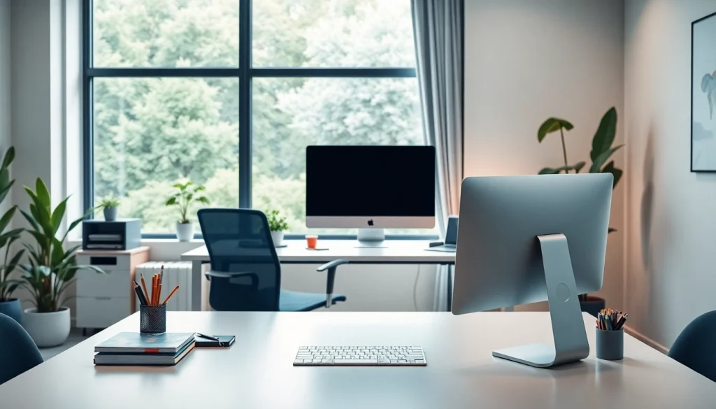 Engaging workspace design showcasing the https://fhpts.com ergonomic setup for enhanced productivity.