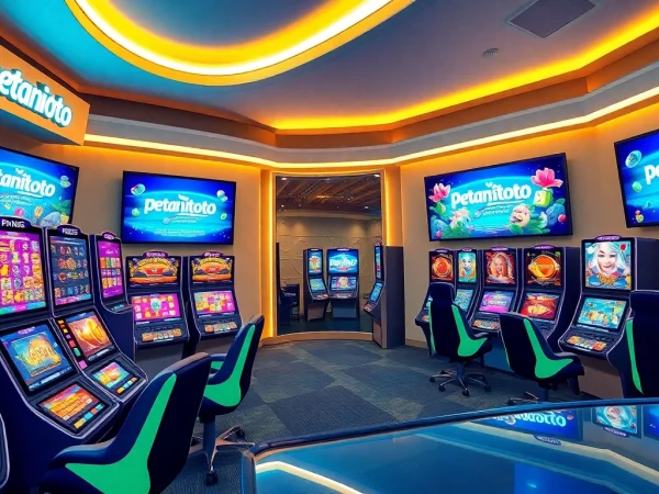Menampilkan petanitoto dalam antarmuka permainan slot online yang menarik dan dinamis.