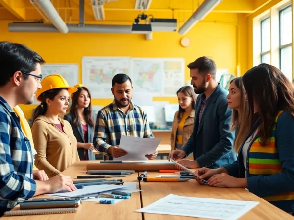 Engaging construction education colorado class with diverse students learning hands-on tools.