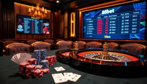 Experience the thrill of gambling at 188bet with vibrant casino visuals and games.