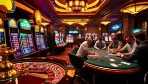 Experience the excitement of obraltoto with engaging casino gaming visuals in a luxurious setting.