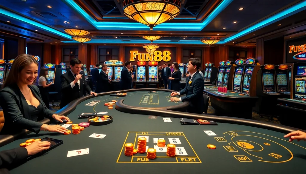 Win big at Fun88 with exciting gambling action at casino tables and slot machines.