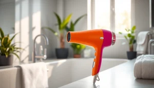 Showcasing the Laifen SE Lite hair dryer highlighting its lightweight design and modern features.