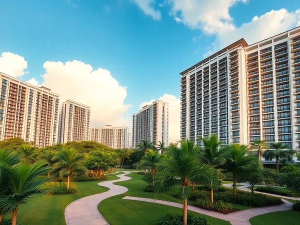 Showcasing the luxurious Tampines St 95 EC surrounded by lush landscapes and modern architecture.