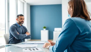 Consultation for hair transplant uk in a bright and professional clinic setting.