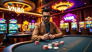 Experience thrilling poker action at VN88 with vibrant casino ambiance.