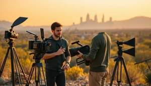 Capture the vibrant teamwork of a Video Production Company Phoenix, featuring professionals in action.