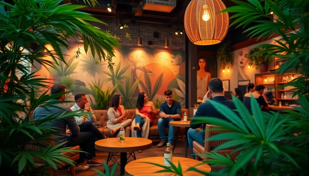 Une ambiance accueillante dans un social club barcelona avec un espace convivial et des membres profitant de leur temps ensemble.