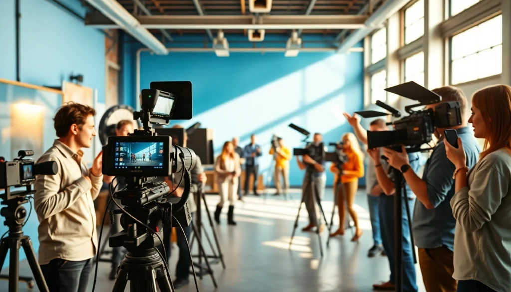 Capture the essence of Corporate Video Production through a professional team in action.