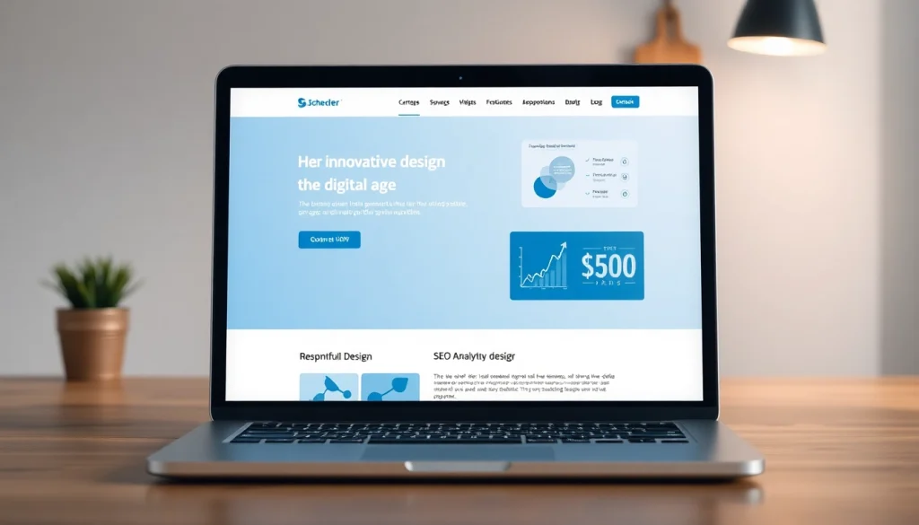 Website design example highlighting professional thiết kế web features and modern aesthetics.
