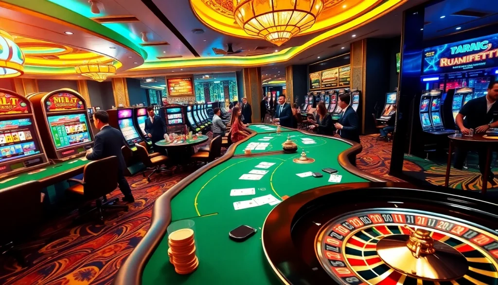 Experience the vibrant energy of gambling at https://kk55.global/ with dynamic poker tables and slot machines.