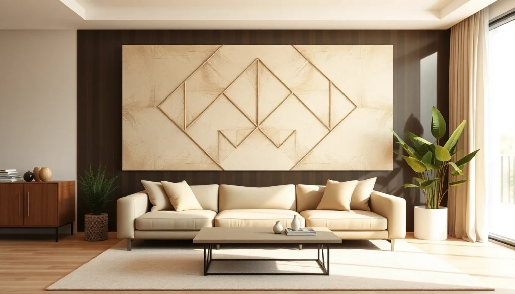 Enhance your space with a stylish wall accent panel showcasing sleek geometric designs.