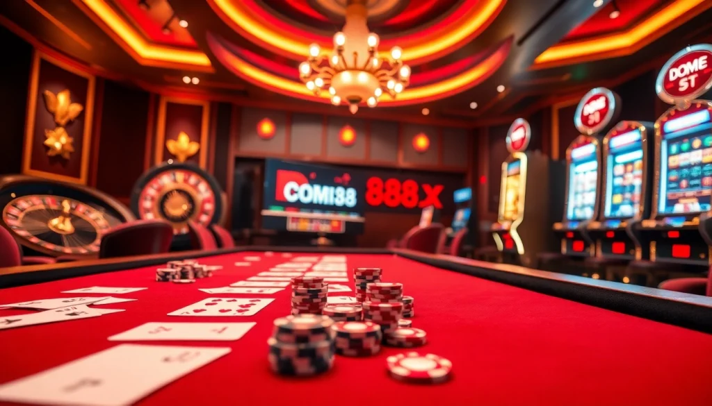Experience luxury gaming at dom88.us.com with vibrant casino tables and exciting betting action.