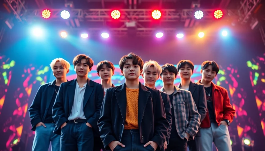 BTS members showcasing vibrant personalities during a concert performance.