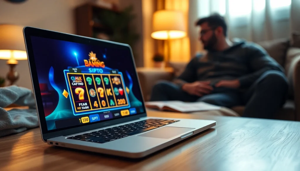 Menjalankan slot depo 1k pada komputer pribadi dengan suasana nyaman dan cahayanya hangat.