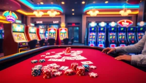 Experience the excitement at Trang game Haywin with vibrant casino tables and colorful poker chips.