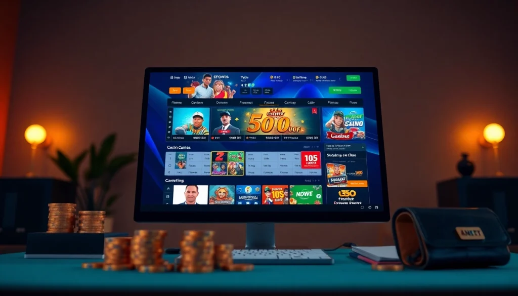 Online betting interface for vin777.gb.net showcasing sports and casino games.