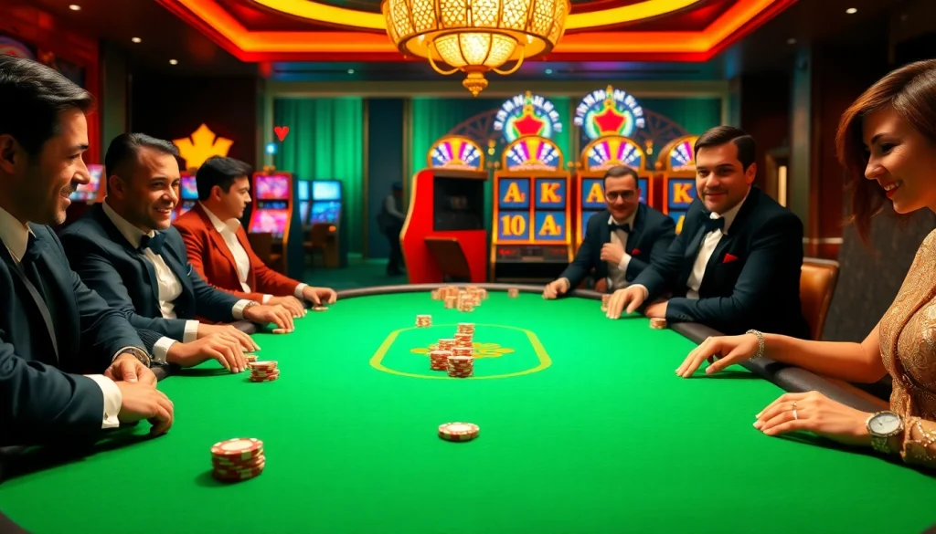 High-stakes gameplay at Nhà cái QQ88, showcasing casino table action with vibrant poker chips.