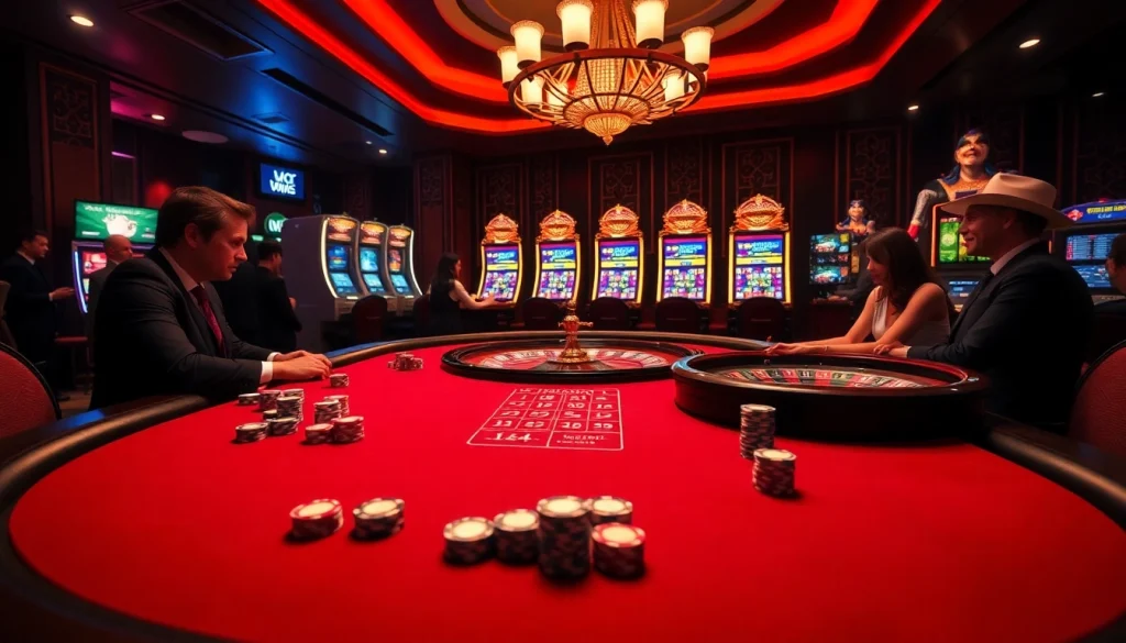 Engage with the hidden wiki dark web through a vibrant casino scene showcasing high-stakes poker and exciting games.