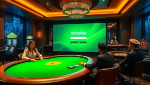 Engaging gamblers with the onicplay login feature at a luxurious casino setting.