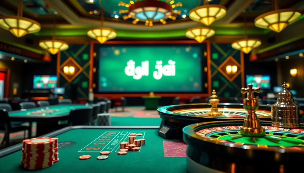 Engaging scene showcasing online gambling excitement with רמי אונליין prominently displayed.