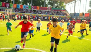 Boys enjoying activities at Multi Sports Camps for Boys featuring soccer, basketball, and teamwork.
